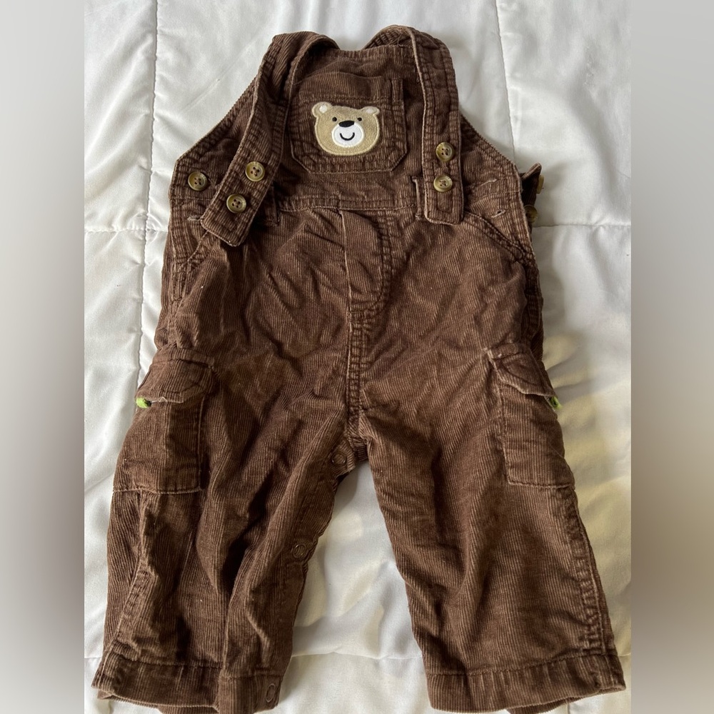 Carters Boys Brown Corduroy Overalls very soft